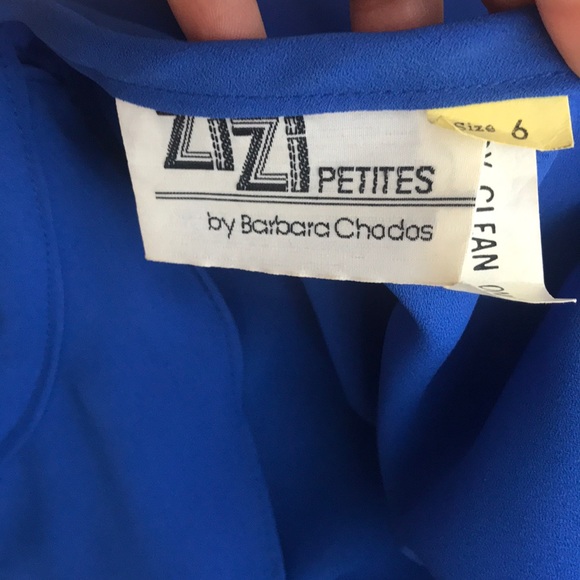 ZiZi petites Vintage blue dress - Picture 3 of 11